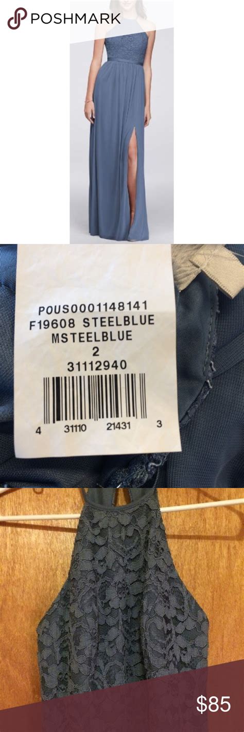 View the latest designs for this season. David's Bridal Steel Blue Bridesmaid Dress Sz 2 | Steel ...