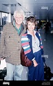 John Pertwee actor and wife Ingeborg at airport January 1983 Dbase MSI ...