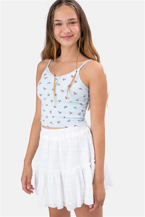 It Doesn T Get Any Sweeter Than This Ribbed Tank Top With Super Yummy Print All Over And Lace