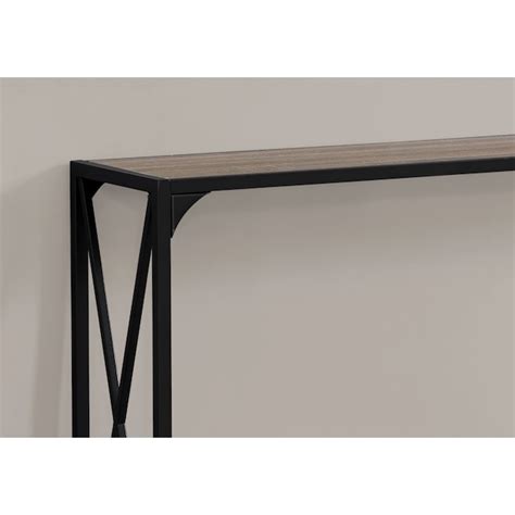 Monarch Specialties Modern Dark Taupe Reclaimed Wood Look Console Table