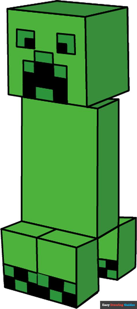 How To Draw A Minecraft Creeper Easy Step By Step Drawing Guides