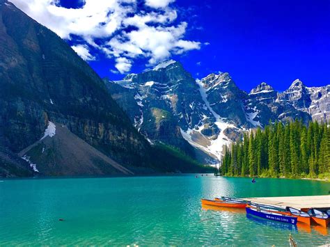 Canada Outdoor Rocky Mountains Lake Louise Moraine Lake