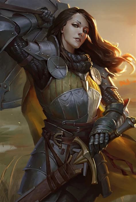 Pathfinder Kingmaker Portraits Warrior Woman Character Portraits