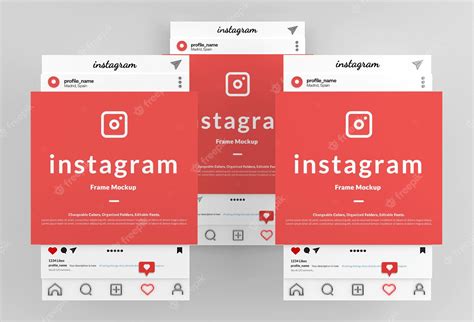 Premium Psd Instagram Post Frame Interface Mockup