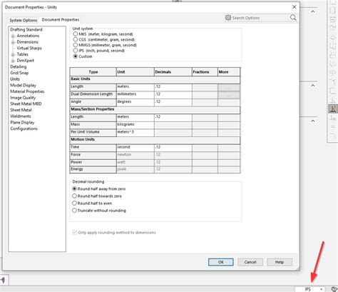 Macro To Set Solidworks Document Units Length Angle Mass Volume Time