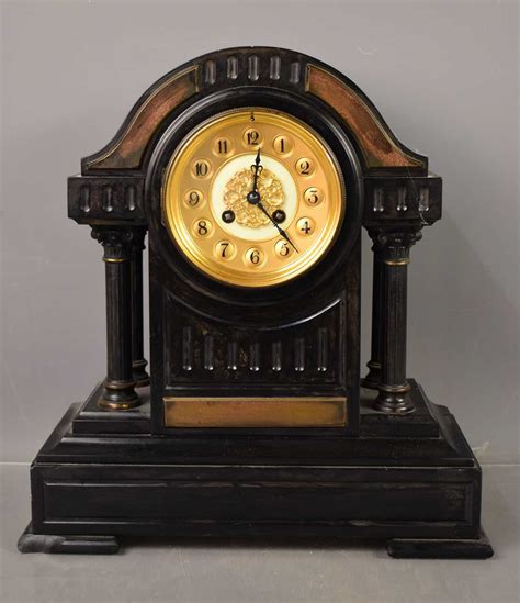 Lot 473 A Victorian Slate Mantle Clock The Four
