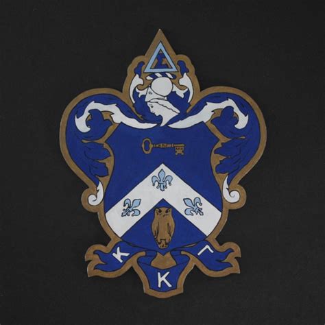 Kappa Kappa Gamma Kkg Sorority Crest 10 X 8 Gold