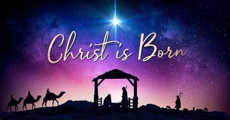 Christmas Night Nativity Christ Is Born Still Background