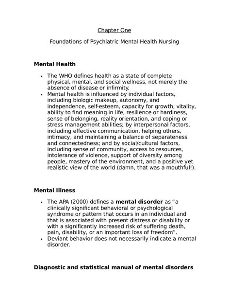 8086990 Lecture Notes For Mental Health Nursing Psych Nursing