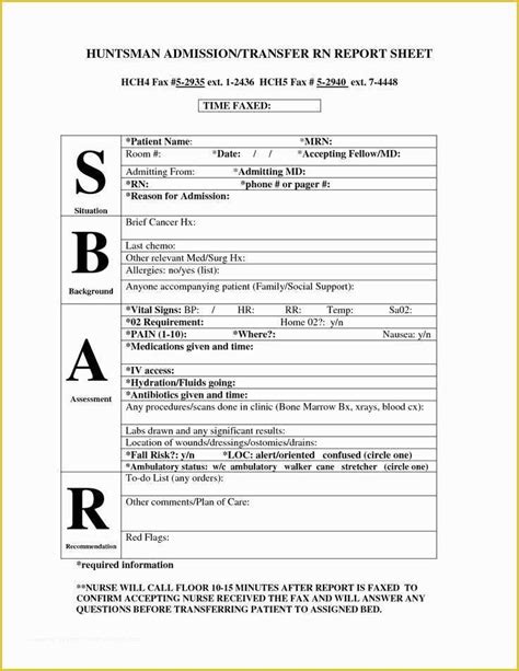 It is a technique used to facilitate appropriate and. 35 Free Printable Sbar Template | Heritagechristiancollege