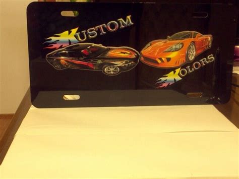 Kustom Kolors License Plate For A Car Shop License Plate Car Shop