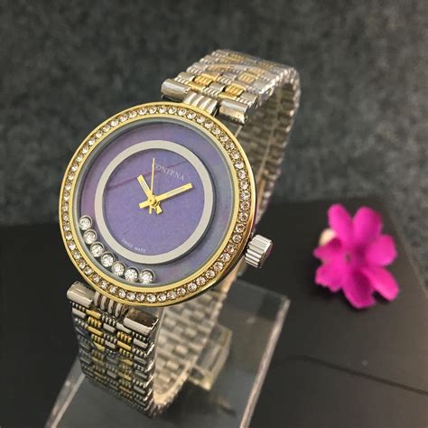 Contena Luxury Brand Señora De Cuarzo Relojes De Plata De Oro