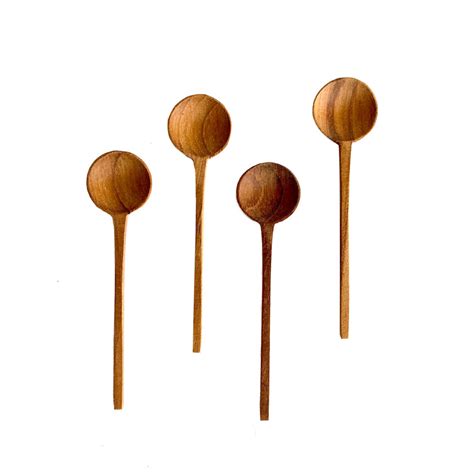 Thin Teak Spoons Set Of Four Salt And Sundry