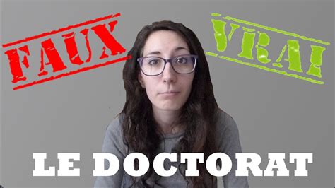 DOCTORAT : VRAI OU FAUX ? - YouTube