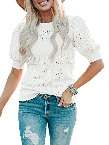 Best White Puff Sleeve Sweater For Women
