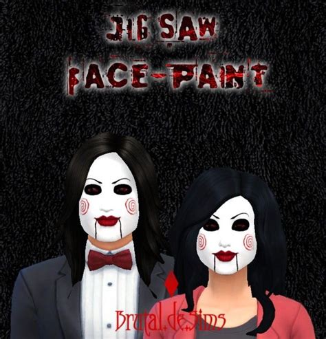 Jigsaw Face Paint At Brutal De Sims4 Sims 4 Updates Sims 4 Sims