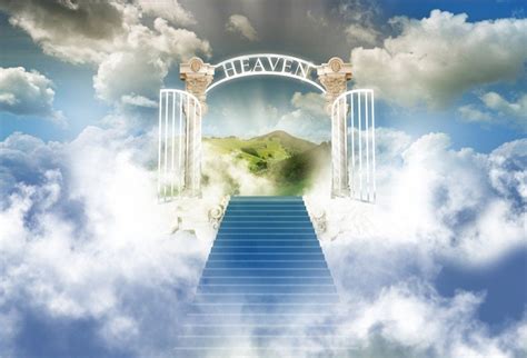 Free Day Shipping Buy Mohome Polyster X Ft Staircase To Heaven Backdrop Gate Of Paradise