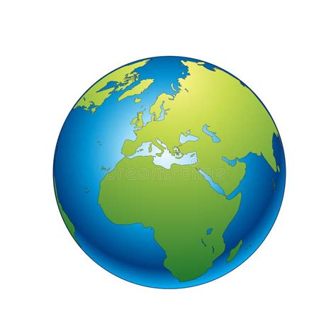 Earth Globes Isolated On White Background Stock Illustration