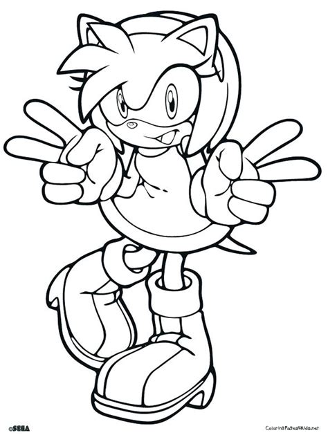 35 Fresh Image Sonic Amy Coloring Pages Sonic Amy Rose Coloring