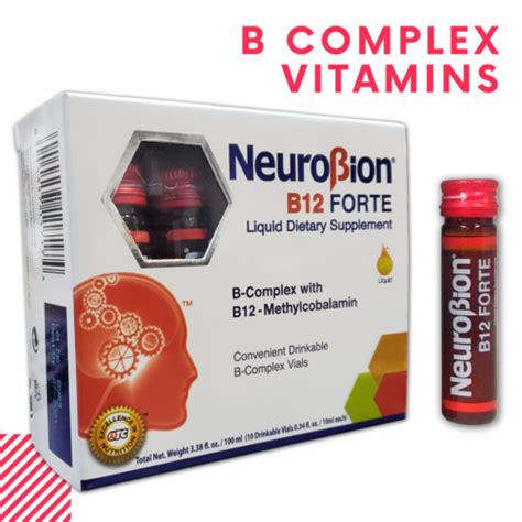 Neurobion B12 Forte Supplement 10 Drinkable Vials Suplemento Bebible En