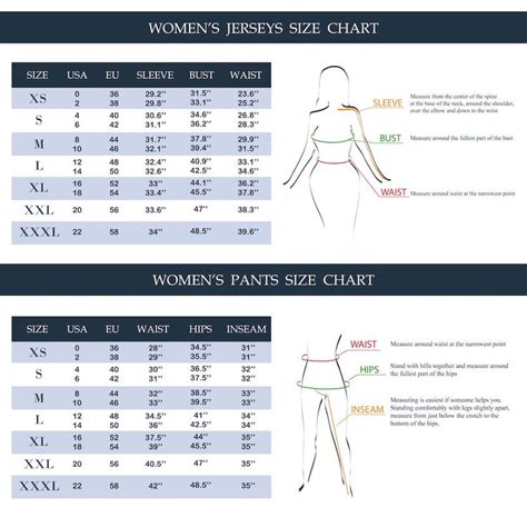 Men S Pants Size Chart To Women S