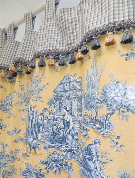 Custom Made French Toile Shower Curtain French Toile Curtain Styles