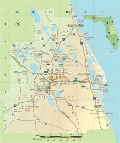 Orlando Area Map Printable Map Of Orlando Printable Maps