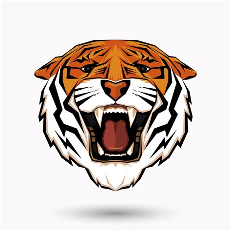 Angry Tiger Face Vector