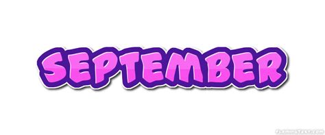 September Лого Бесплатный инструмент для дизайна имени от Flaming Text