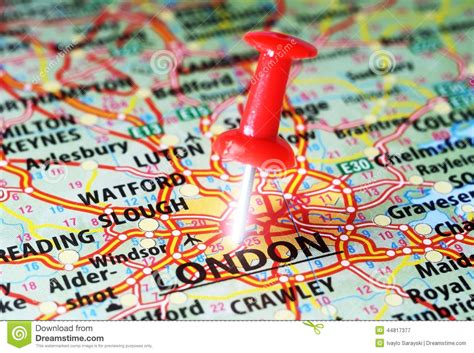 London Uk Map Pin Stock Photo Image 44817377