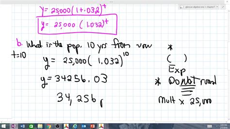 Lesson 7 7 Exponential Growthdcay And Compound Interest Youtube