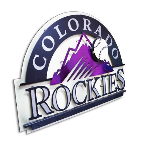 Use them in commercial designs under lifetime, perpetual & worldwide rights. Colorado Rockies Purple 28.5'' x 19.5'' 3D Mascot Sign