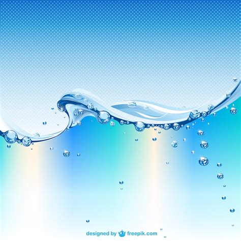 Free Vector Water Waves With Drops