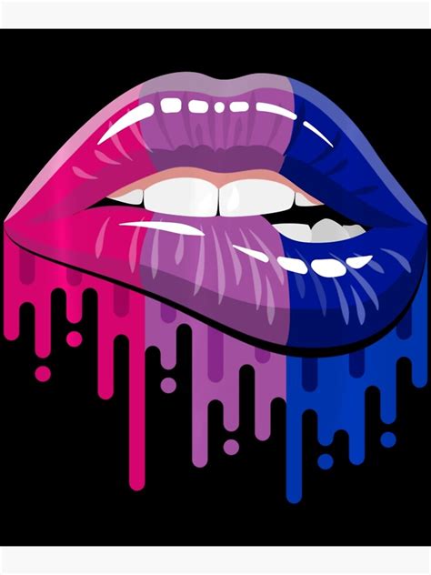 bi wife energy lip bisexual pride lgbtq bi pride poster for sale by sochuji redbubble