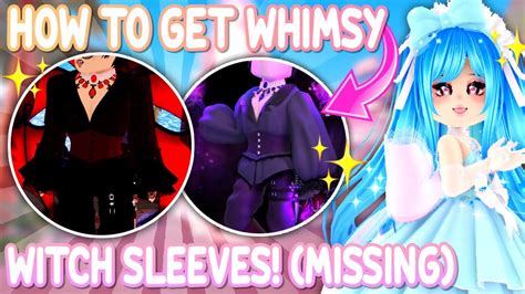 🎀how to get the missing sleeves for whimsy witch set 👑royale high tea spill new updates youtube