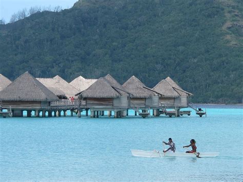 Hd Wallpaper Huts Beach Bora Bora Vacation Tourism Travel Beach