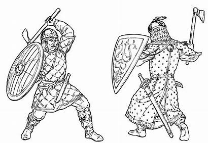 Coloring Warrior Struggle Knights