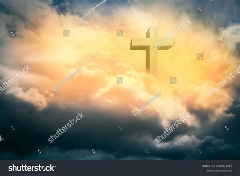 Christian Cross Appears Bright Sky Stock Photo 2209972613 Shutterstock