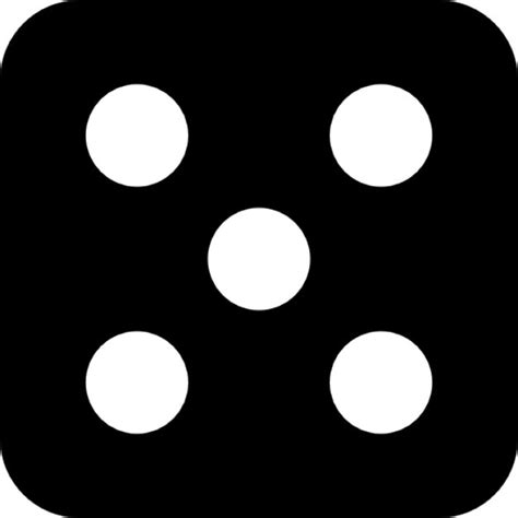 Dice With Five Dots Icons Free Download