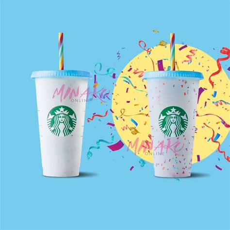 Starbucks Colour Changing Cup Rainbow Straw Minako Online