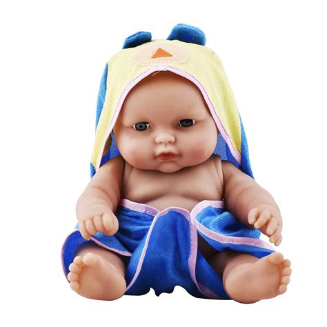 Tanman Toys Natural Looking Baby Toy Wearing A Towel With Movable Hands