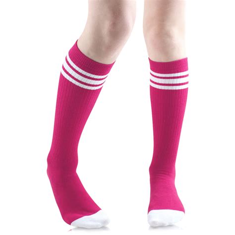 hot pink with white stripes tube socks ts 5