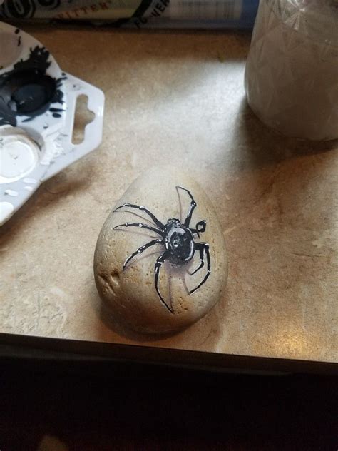 Spider Painted Rock Stone Art Pebble Art Painted Rocks