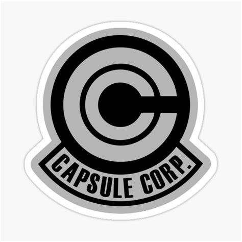 Capsule Corp Logo Gray Sticker By Mercatus Redbubble