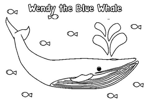 The varied coloration of the different whale species allow children to experiment with diverse shades. Wendy the Blue Whale Coloring Page - NetArt