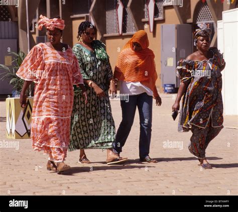 Ouagadougou Burkina Faso Women Wearing Traditional And