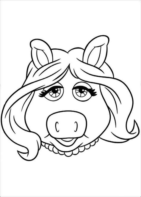Kolorowanka świnka twarz Pobierz wydrukuj lub pokoloruj online już teraz
