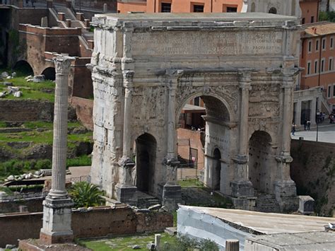 Arch Of Septimius At Rome Authentic 1795 British Architectural Print