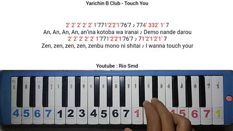 Yarichin B Club Touch You Pianika Cover Not Angka Youtube