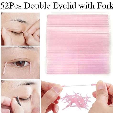 52Pcs Invisible Double Eyelid Tape Magic Eyelid Stickers Double Sided